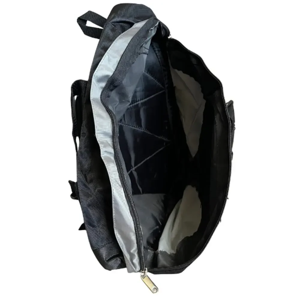 Fit to Fight Black and Grey Multicompartment Padded Strap Sling Backpack